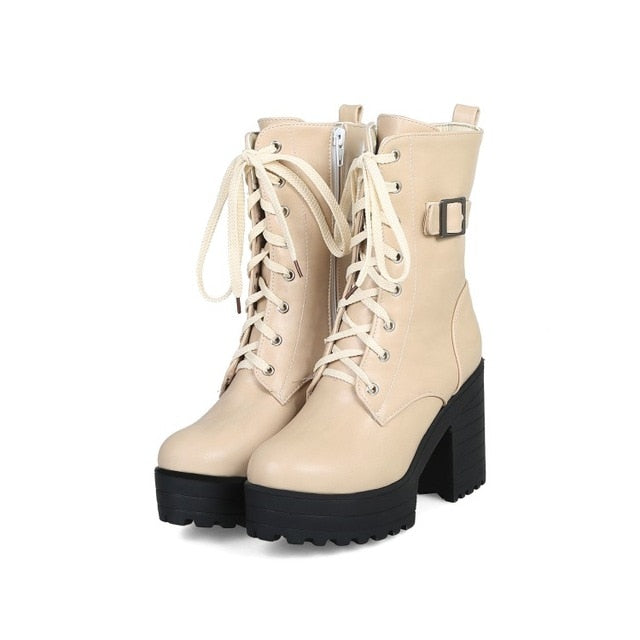 Rock Gothic Ankle Boots Women