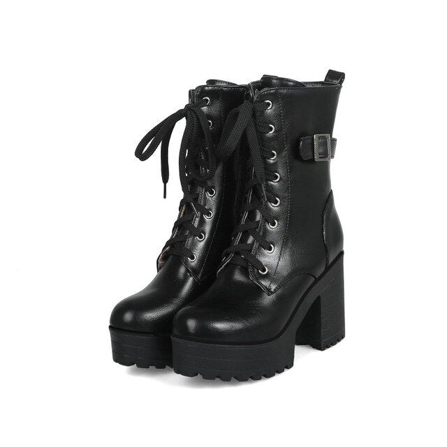 Rock Gothic Ankle Boots Women