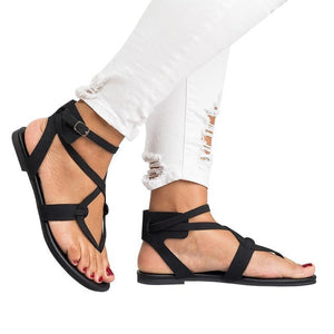 Women Sandals Cross Strap Flat Sandals